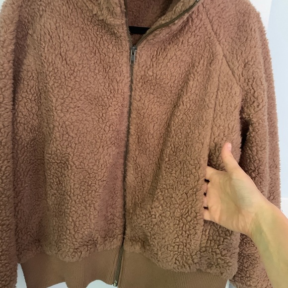 Apiece Apart Amager Sherpa Bomber Jacket, Size Medium - Picture 6 of 8